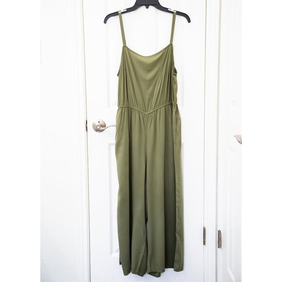 Gap Sleeveless Wide Leg Green Jumpsuit, size L - Picture 1 of 6